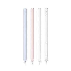 PingGO Apple Pencil Fit 極薄筆套，多色超薄設計，展示藍色、粉色、白色與透明款筆套外觀