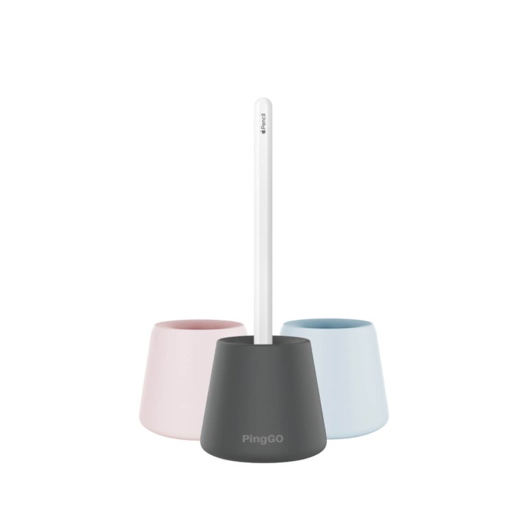 PingGO Apple Pencil 矽膠筆座，多色直立筆筒設計，可收納 Apple Pencil