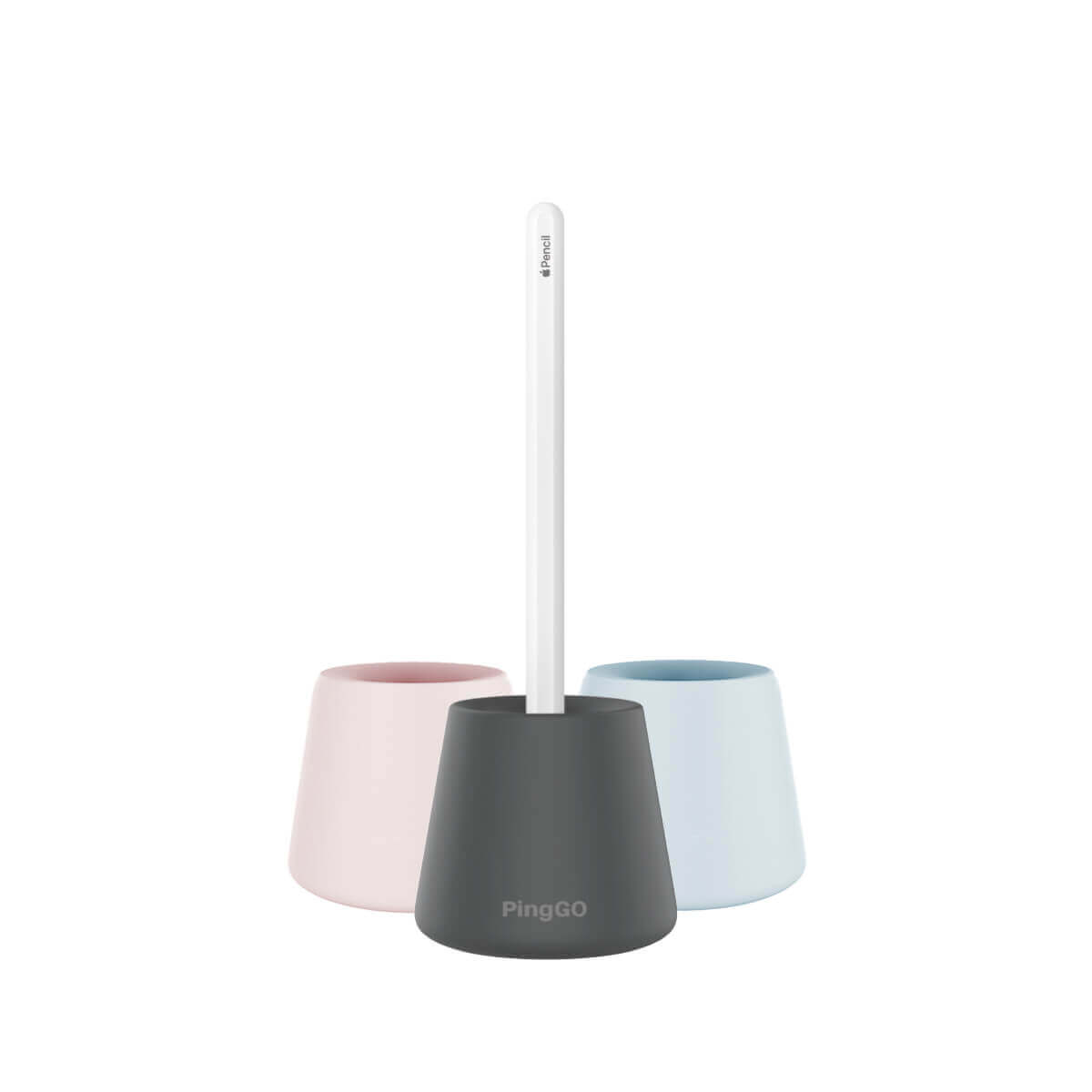 PingGO Apple Pencil 筆座｜矽膠防滑・直立收納・全系列適用