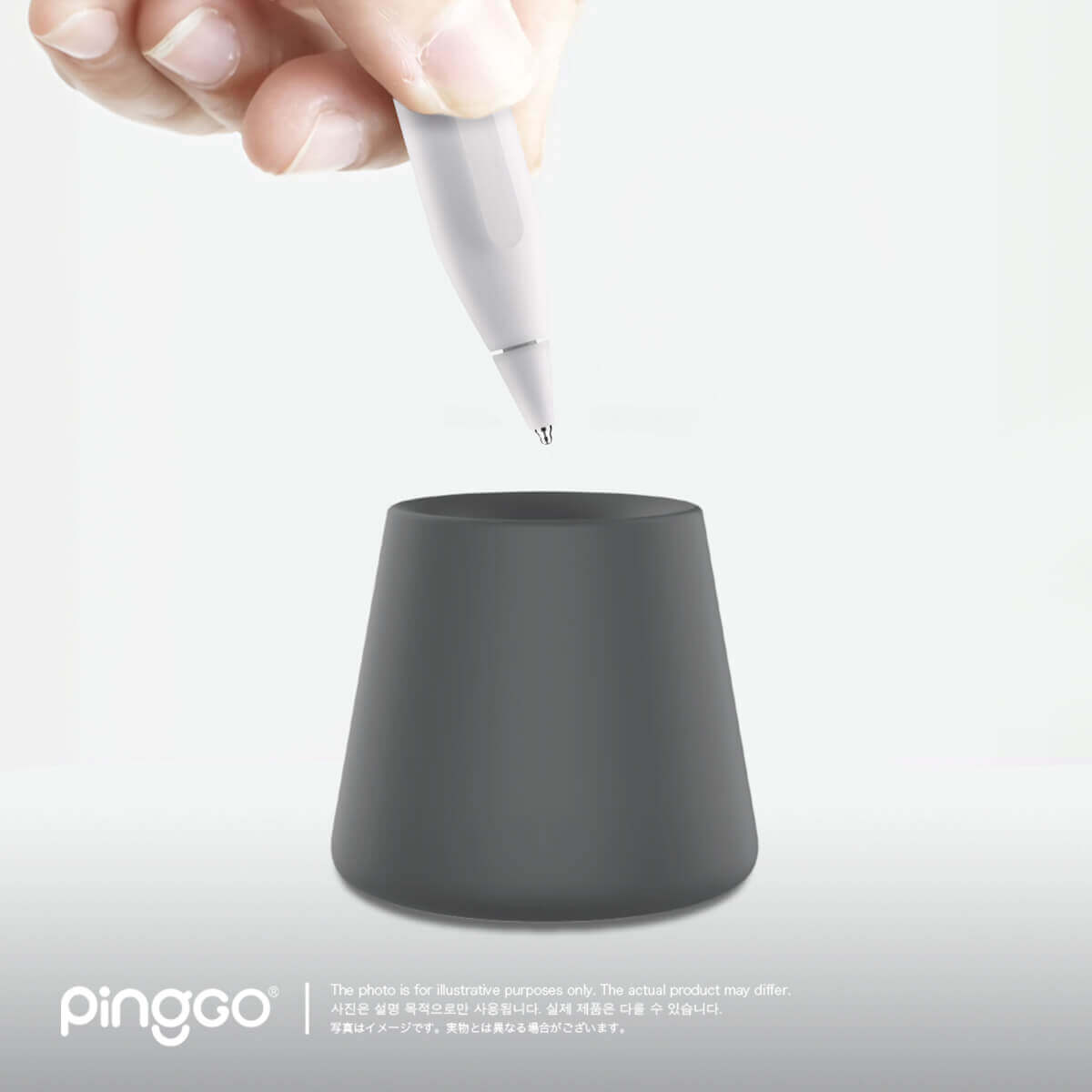 PingGO Apple Pencil 筆座｜矽膠防滑・直立收納・全系列適用