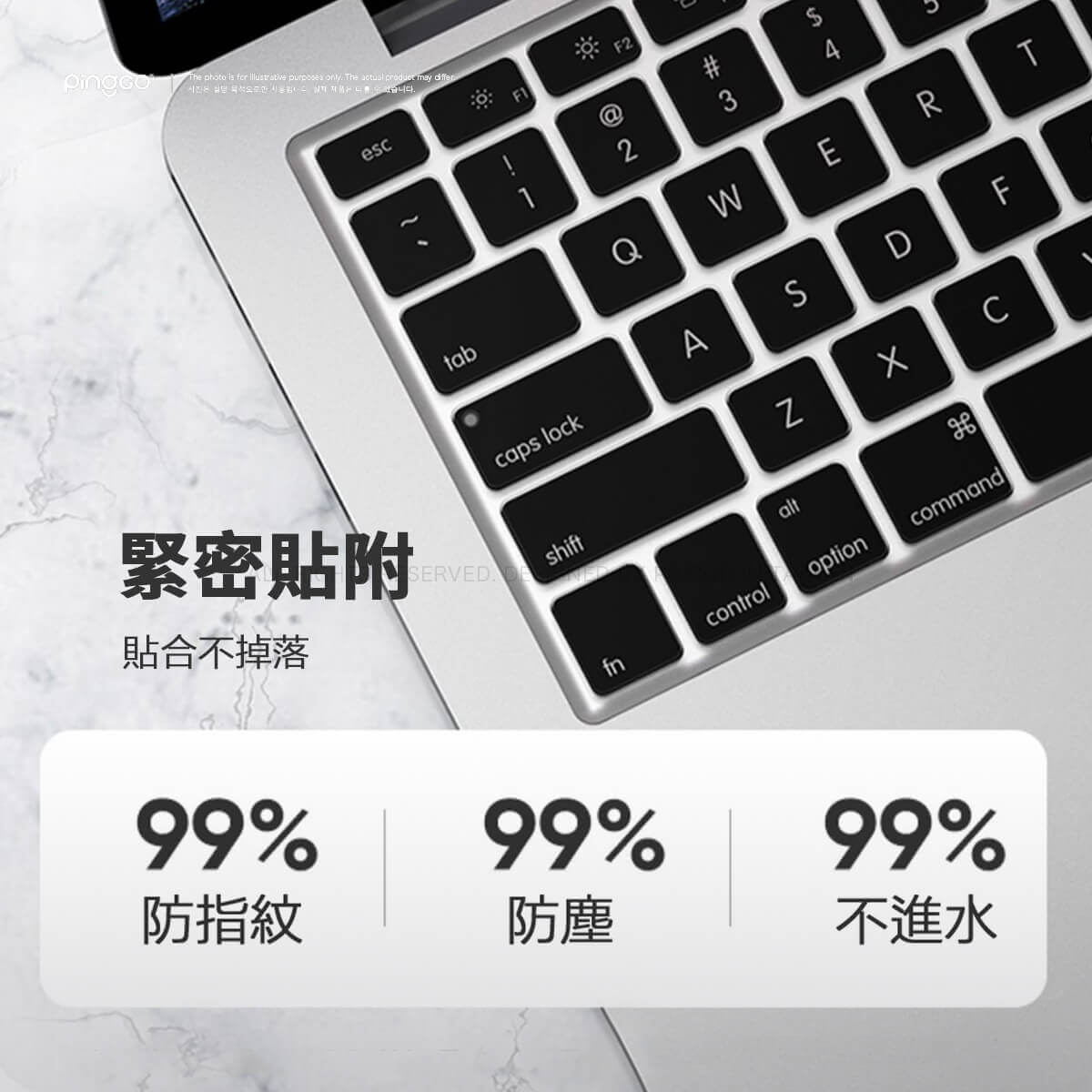 PingGO MacBook 鍵盤保護膜｜Air・Pro・Neo 超薄 TPU・防塵防潑濺