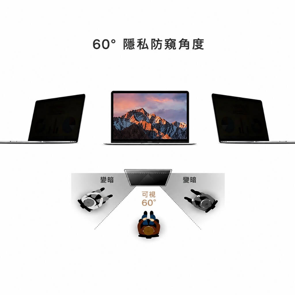PingGO MacBook Pro 磁吸防窺膜｜拆卸式・側邊防窺・霧面防眩光