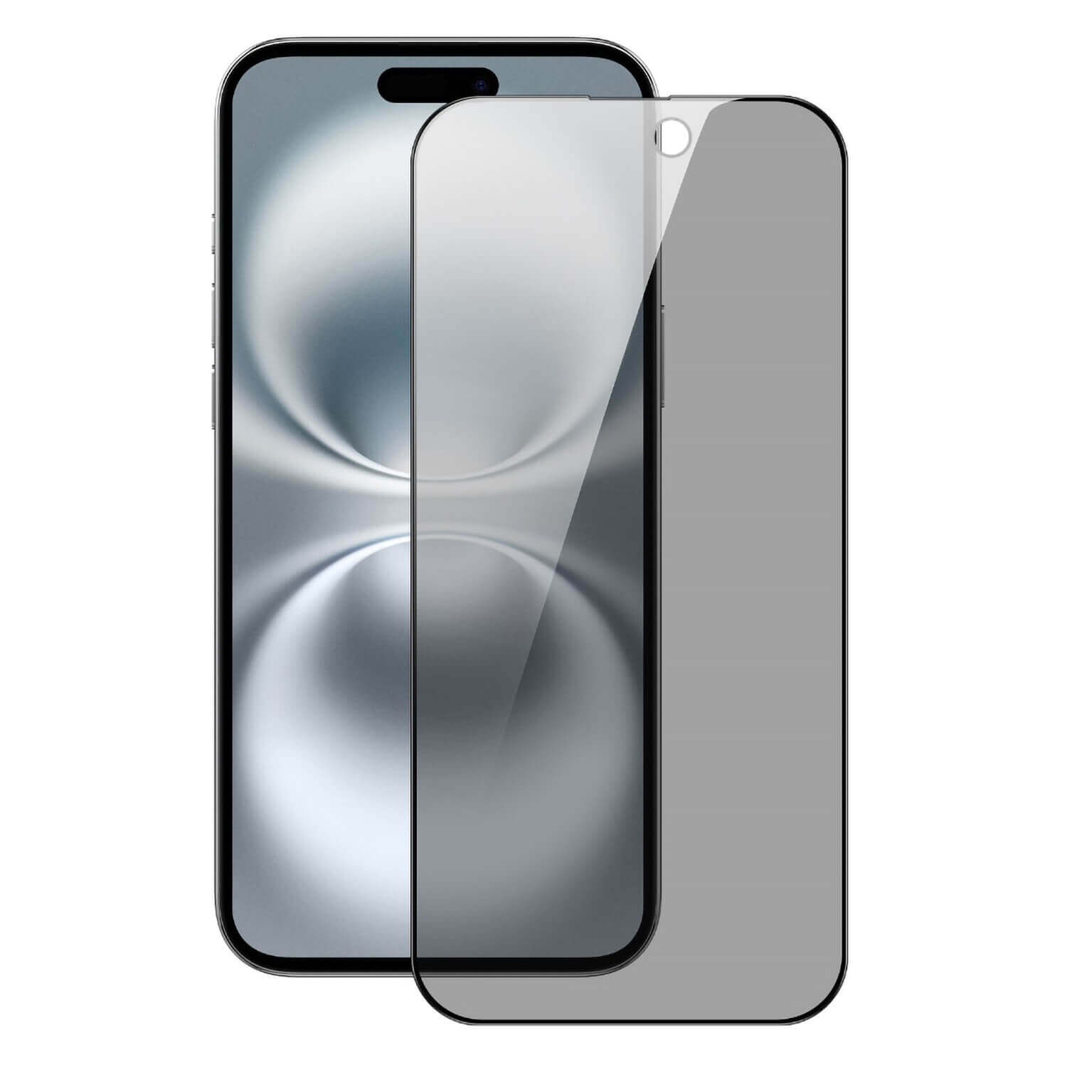 PingGO iPhone 16 防窺鋼化膜｜30°側向防窺・9H 2.5D 保護貼