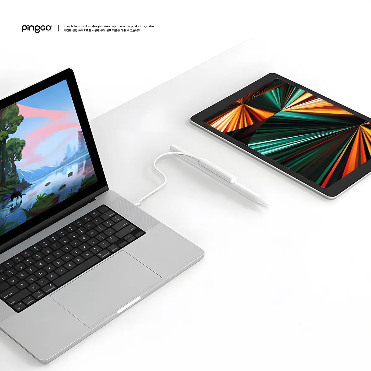 PingGO Apple Pencil 第 2 代磁吸充電座｜USB-C 有線款