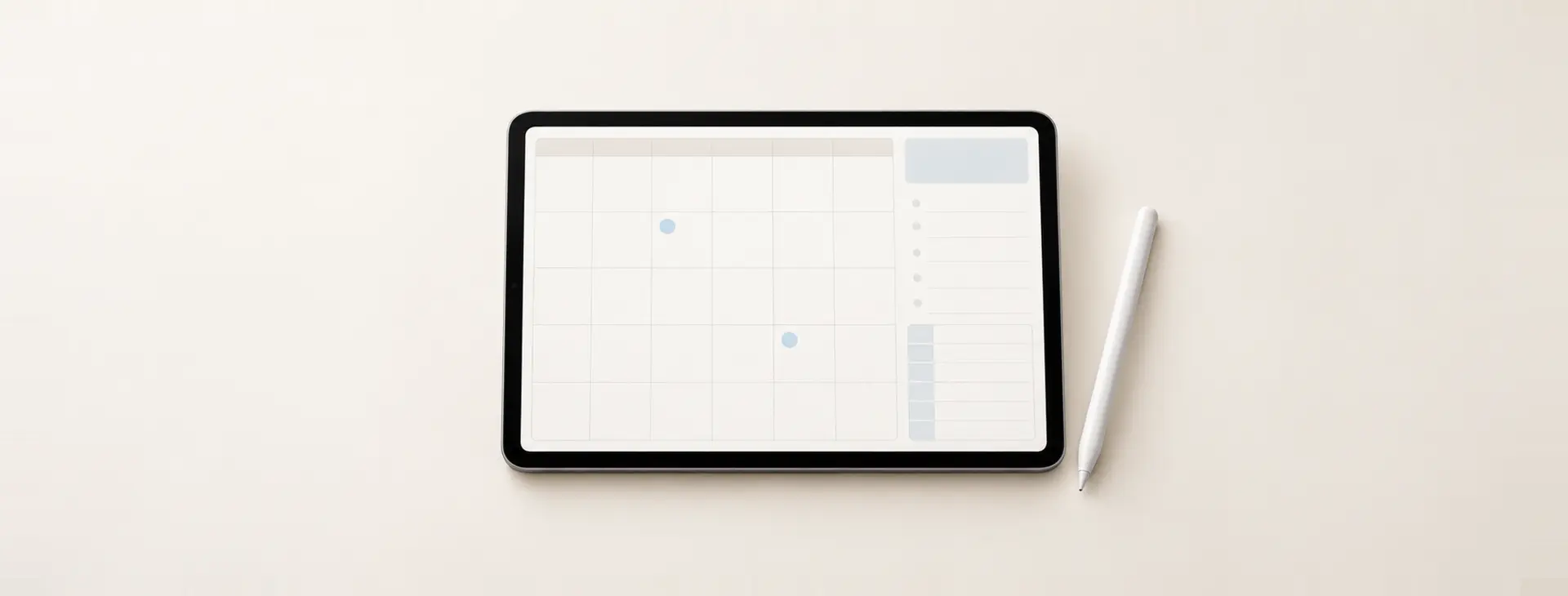 iPad 電子手帳與數位行事曆規劃示意
