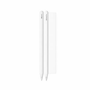 PingGO 透明霧面筆身保護貼,展示 Apple Pencil 第 2 代與 Pro 的貼覆效果