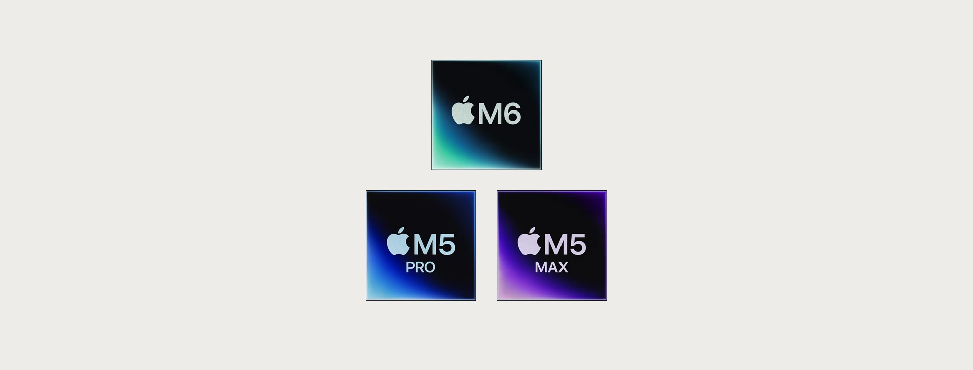 MacBook Pro 晶片比較:M6、M5 Pro 與 M5 Max 的 Apple 官方晶片識別圖