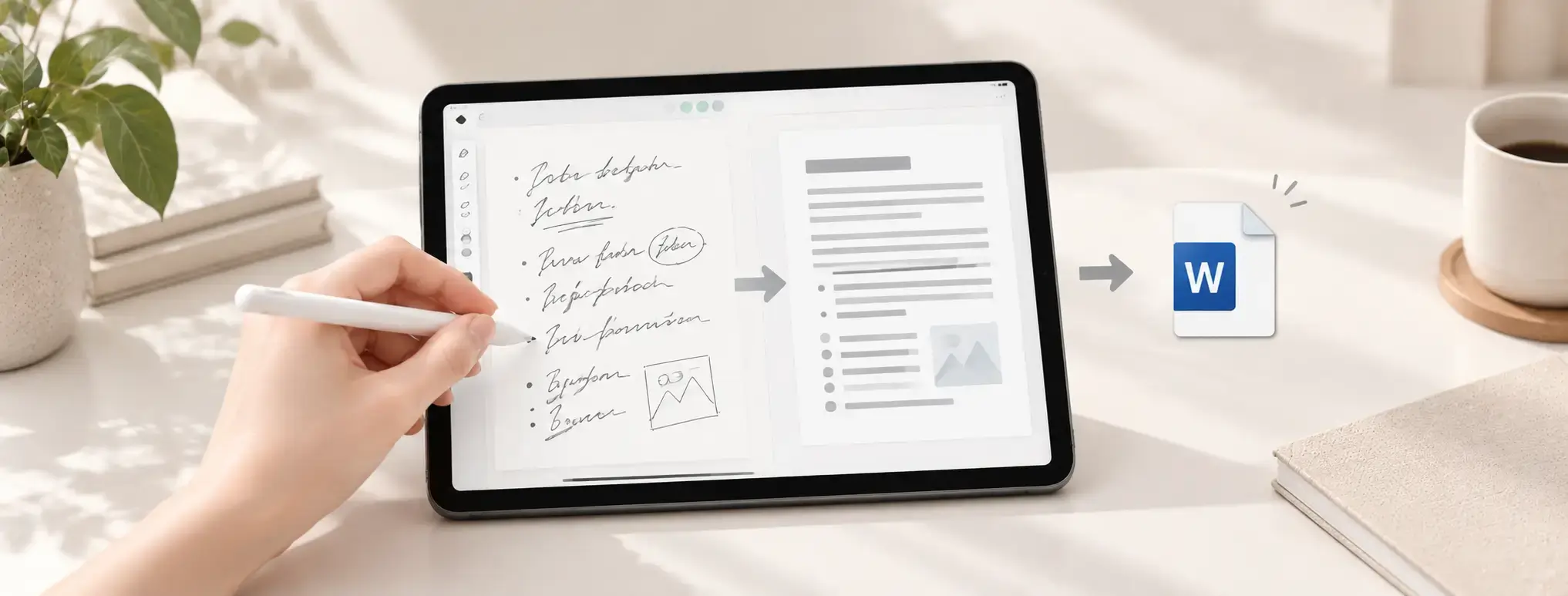 MyScript Notes 手寫轉文字:使用觸控筆在平板書寫,將繁體中文手寫筆記轉成可編輯文字並匯出 Word 文件